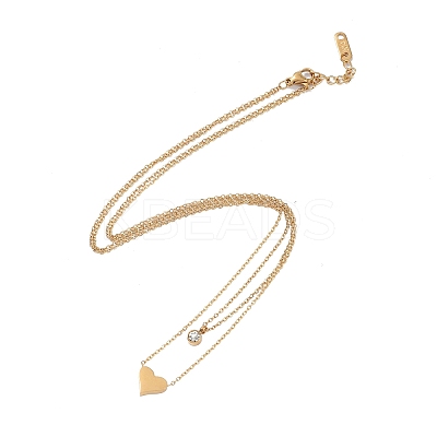 Ion Plating(IP) 304 Stainless Steel Cable Necklaces NJEW-G081-08G-1
