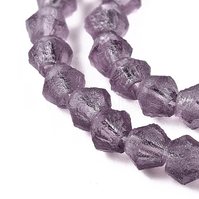 Imitate Austrian Crystal Frosted Glass Beads Strands EGLA-A039-T6mm-MD04-1