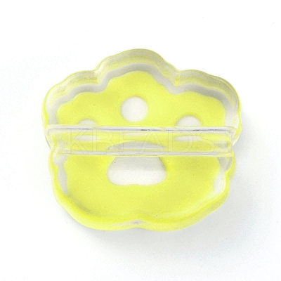 Transparent Acrylic European Beads OACR-CJC0006-03A-1