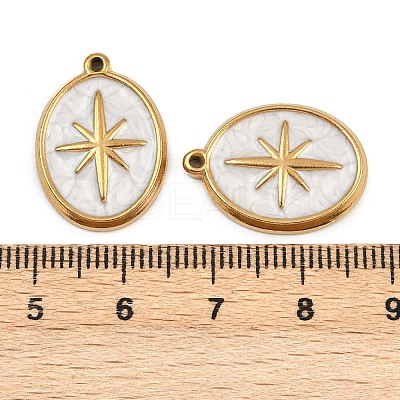 304 Stainless Steel Enamel Pendants STAS-I352-05G-01-1