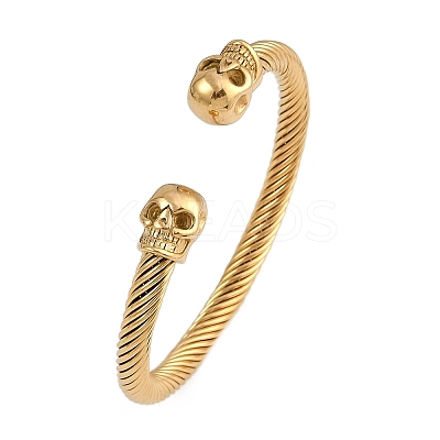 Ion Plating(IP) 304 Stainless Steel Cuff Bangles for Women STAS-M023-11G-1