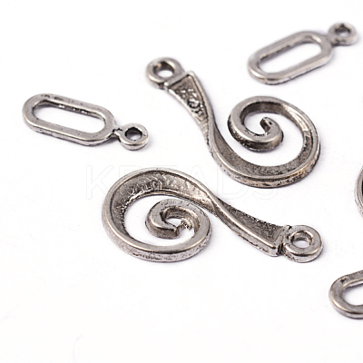 Tibetan Style Alloy Hook Clasps X-LF5077Y-1
