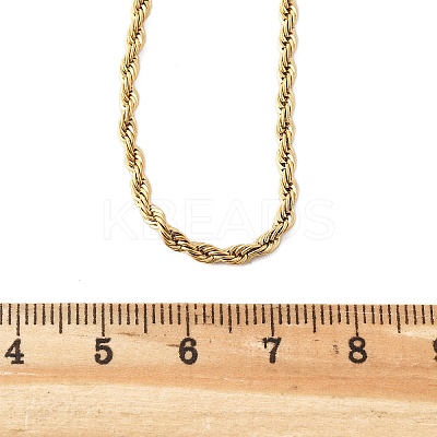 304 Stainless Steel Rope Chain Necklaces NJEW-E026-09G-1