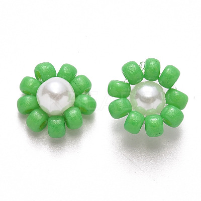 Glass Seed Beads Charms FIND-R086-05B-1