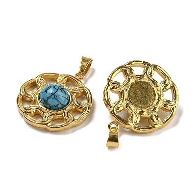 Synthetic Turquoise Pendants STAS-U024-15G-01-1