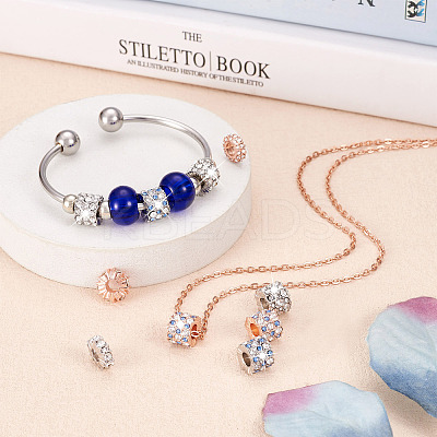 14Pcs 7 Style Zinc Alloy Rhinestone Beads ALRI-PJ0001-01-1