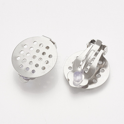 304 Stainless Steel Clip-on Earring Findings X-STAS-S104-01C-1