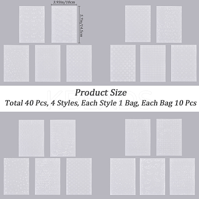 4 Bags 4 Styles Rectangle Translucent Tracing Paper Scrapbooking Paper Pads DIY-CP0010-98-1
