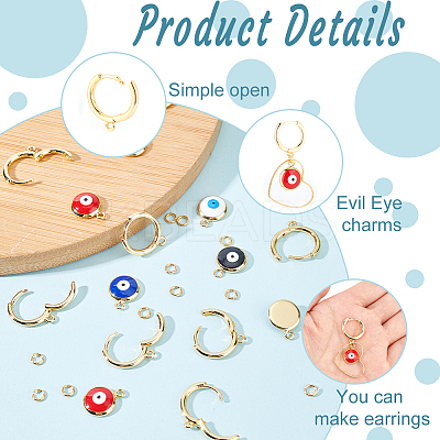 DIY Colorful Evil Eye Earring Making Kit DIY-AR0002-84-1