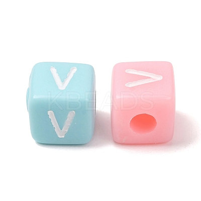 Opaque Acrylic European Beads AC-CBA7A73-01V-1