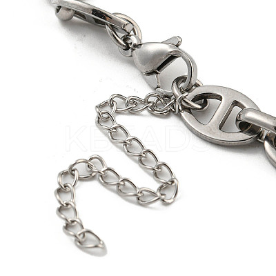 Non-Tarnish 304 Stainless Steel Oval Link Chains Bracelets for Men & Women LS-BJEW-D042-22C-P-1