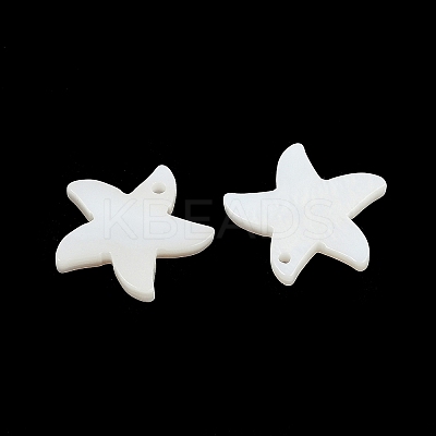 Natural Freshwater Shell Starfish Charms SHEL-K006-42-1
