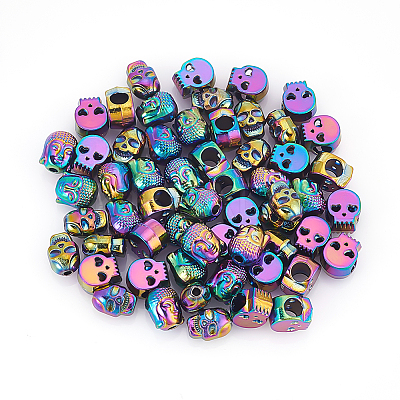 30Pcs 3 Style Rack Plating Alloy European Beads PALLOY-NB0003-86-1