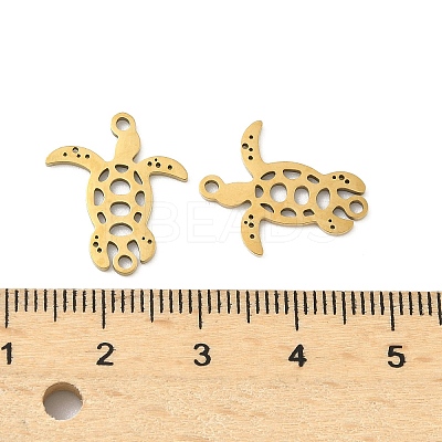 Ocean 201 Stainless Steel Laser Cut Sea Animals Connector Charms STAS-P428-03A-G-1