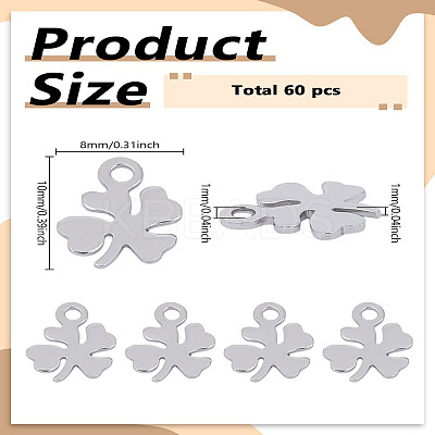 60Pcs 304 Stainless Steel Charms STAS-LP0002-59-1