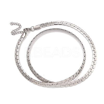 Non-Tarnish 304 Stainless Steel Chain Necklaces NJEW-R266-08P-1