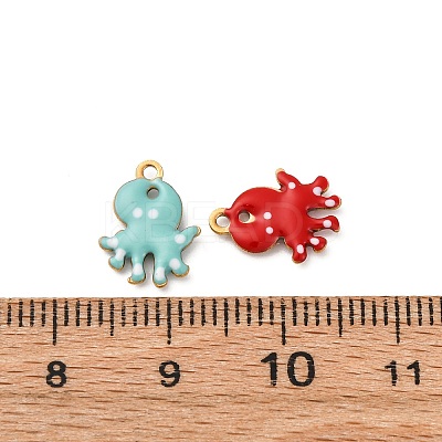 304 Stainless Steel Enamel Charms STAS-Q363-14H-G-1