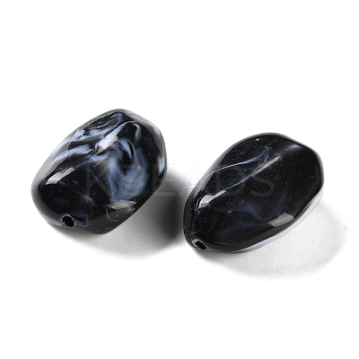 Opaque Acrylic Beads OACR-M015-08-1