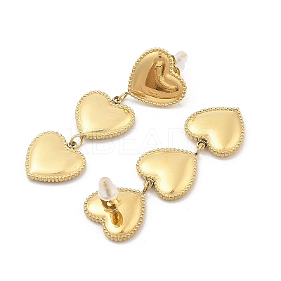 PVD Vacuum Plating 304 Stainless Steel Stud Earrings for Women EJEW-C120-02G-1
