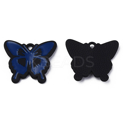 Spray Painted Alloy Enamel Pendants X-ENAM-N060-02-1