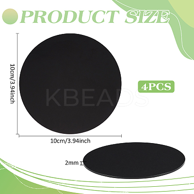 Flat Round Acrylic Chassis Display Pedestals DIY-FG0005-55D-1