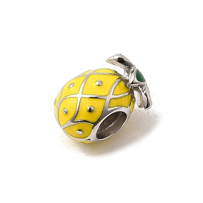 925 Sterling Silver Enamel European Beads STER-Z013-07P-06-1