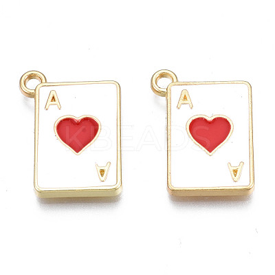 Rack Plating Alloy Enamel Pendants PALLOY-N172-009-1
