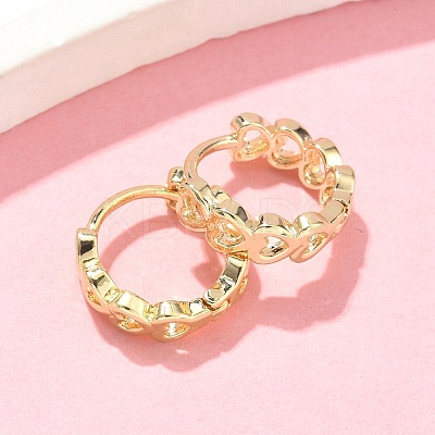 Hollow Heart Brass Hoop Earrings EJEW-Z102-17G-1