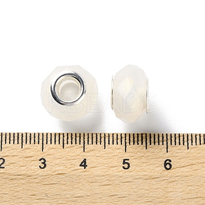 Pearlized Resin European Beads RESI-M001-01H-1