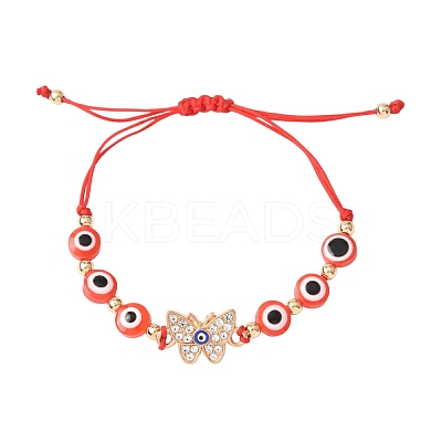 Resin Evil Eye Braided Bead Bracelets for Women BJEW-FS00018-06-1