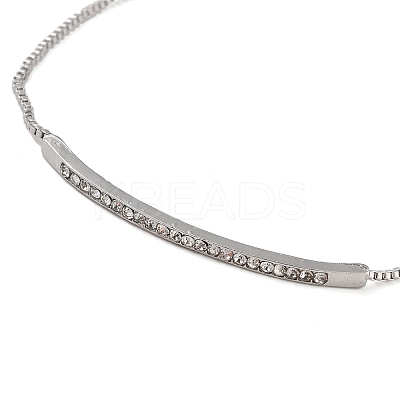 Alloy Crystal Rhinestone Box Chain Slider Bracelets LS-BJEW-F469-01P-1