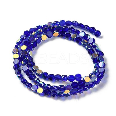 Transparent Electroplate Glass Beads Strands GLAA-Q099-I01-05-1