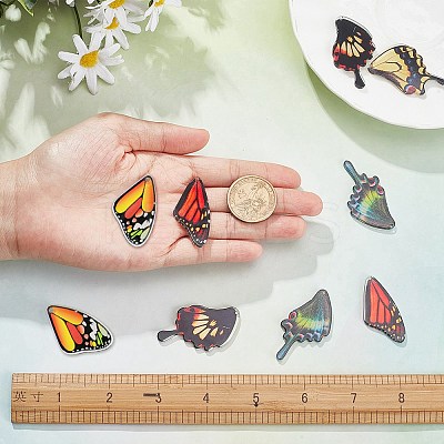 12Pcs 6 Style Acrylic Pendants FIND-SC0002-50-1