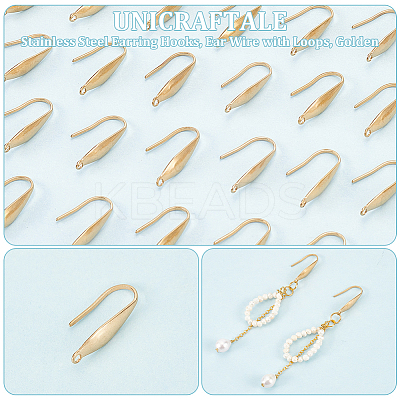 Ion Plating(IP) 316 Surgical Stainless Steel Earring Hooks STAS-UN0058-42G-1