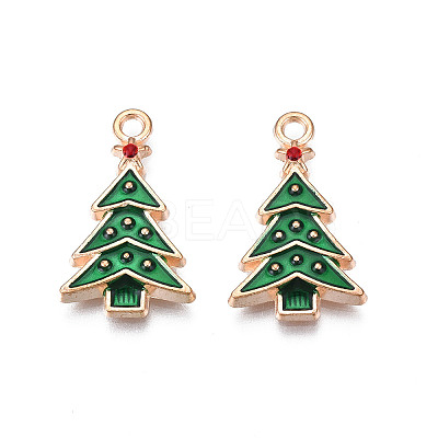 Christmas Alloy Enamel Pendants X-ENAM-Q442-65-1