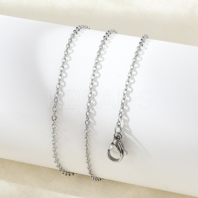 Non-Tarnish 304 Stainless Steel Cable Chains Necklace for Men Women LS-NJEW-N050-A02-S15-1