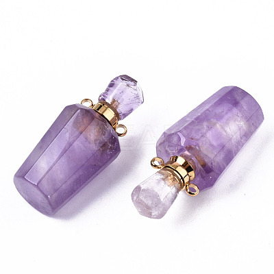 Faceted Natural Amethyst Pendants G-T131-14F-1
