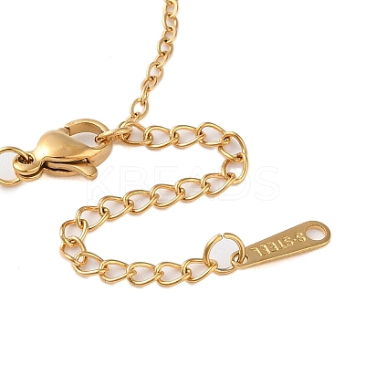 304 Stainless Steel Bowknot Pendant Necklaces for Women NJEW-S434-01G-1