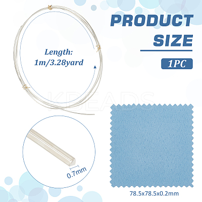 1Pc Flat 925 Sterling Silver Wires STER-BC0002-25A-1