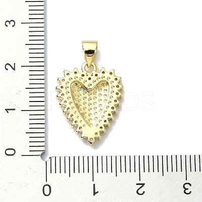 Rack Plating Real 18K Gold Plated Brass Micro Pave Cubic Zirconia Pendants KK-B084-20G-1