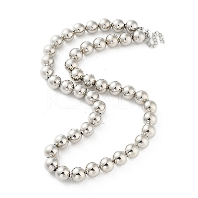 Brass Beaded Necklaces NJEW-L170-08A-P-1