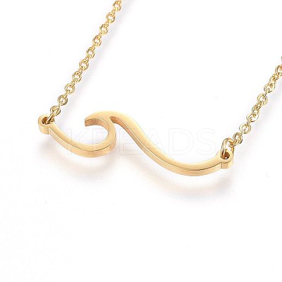 Ion Plating(IP) 304 Stainless Steel Pendant Necklaces LS-NJEW-H491-17G-1