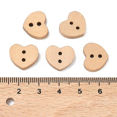 Lovely 2-hole Basic Sewing Button in Heart Shape NNA0Z9E-1