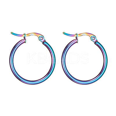 304 Stainless Steel Hoop Earrings EJEW-F105-10M-1