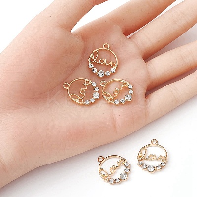 Alloy Crystal Rhinestone Pendants FIND-YW0001-99-1