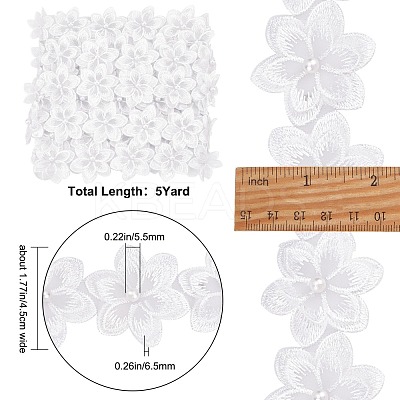 5 Yards Organza Lace Embroidery Costume Accessories DIY-GF0005-18C-1