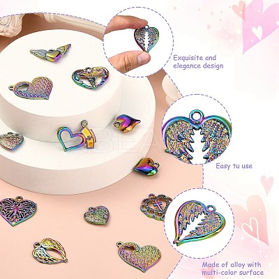 20Pcs 10 Styles Plated Alloy Pendants PALLOY-CJ0002-17-1