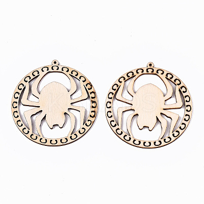 Undyed Natural Wooden Big Pendants LS-X-WOOD-N007-076-1