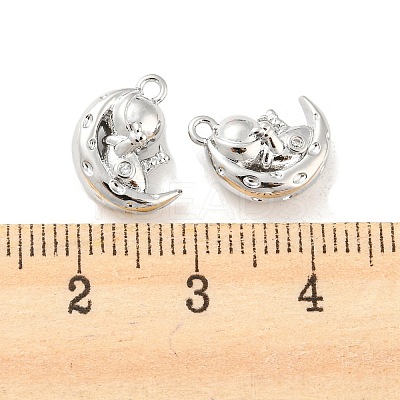 Brass Micro Pave Cubic Zirconia Pendants KK-E090-23P-1