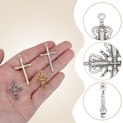 56pcs 14 styles Tibetan Style Alloy Pendants FIND-AR0005-31-1